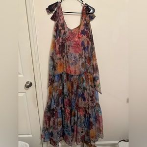Francesca Julia tiered floral maxi dress